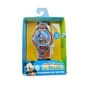 Disney Junior Mickey Mouse Clubhouse Flashing LCD Watch For Kids 3+ In Original